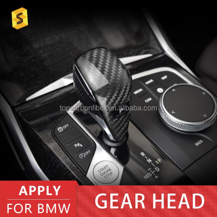 ES N-BM-158 Real Carbon Fiber Auto Accessories Car Interior Gear Knobs Cover for BMW X5 G07 G14 G15 G20 Z4 G29