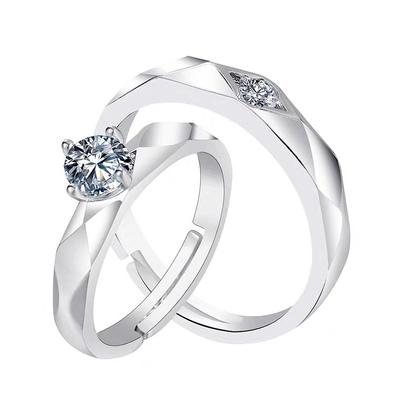 Парное кольцо, модное открытое парное кольцо, парное кольцо Live Wedding, модное платиновое кольцо