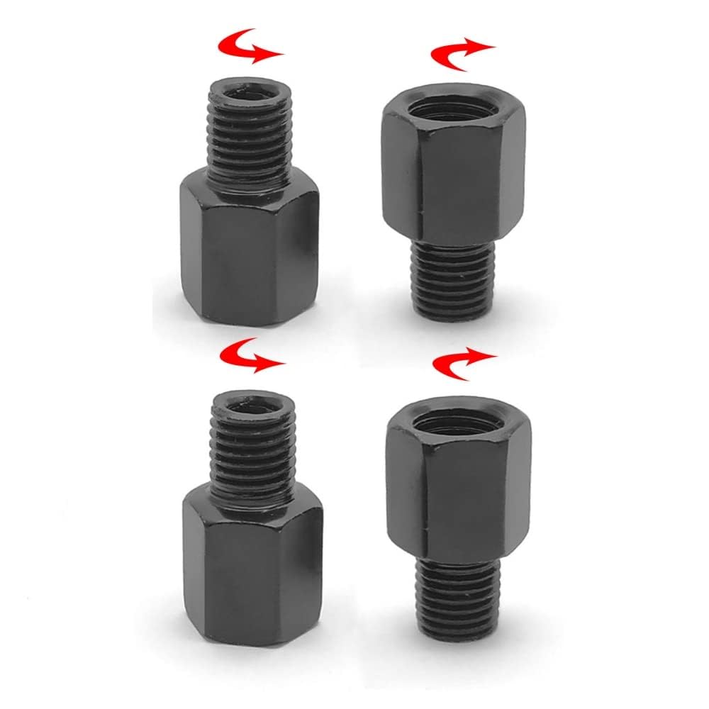 LIKENNY Адаптер для преобразования мотоциклетных зеркал, 4 шт. для мотоциклетных зеркал, прямой и обратный винт