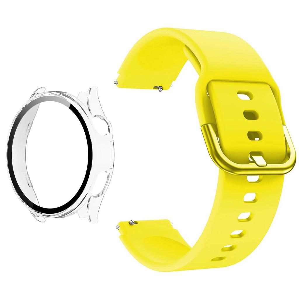 Silicone Strap & PC Case + Tempered Glass for Xiaomi Watch 5 Full Shell Screen Protector Bumper Cover Strap Smart Accessorie Set