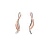 Skagen Women's ESSENTIAL WAVES Rose Gold-Tone Stainless Steel Drop Earrings, SKJ1781791