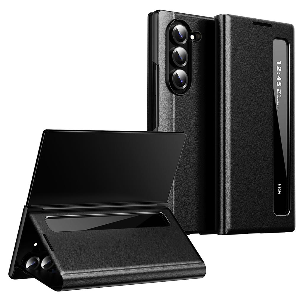 Чехол Smart View с окошком из кожи для Samsung Galaxy Z Fold6 5G