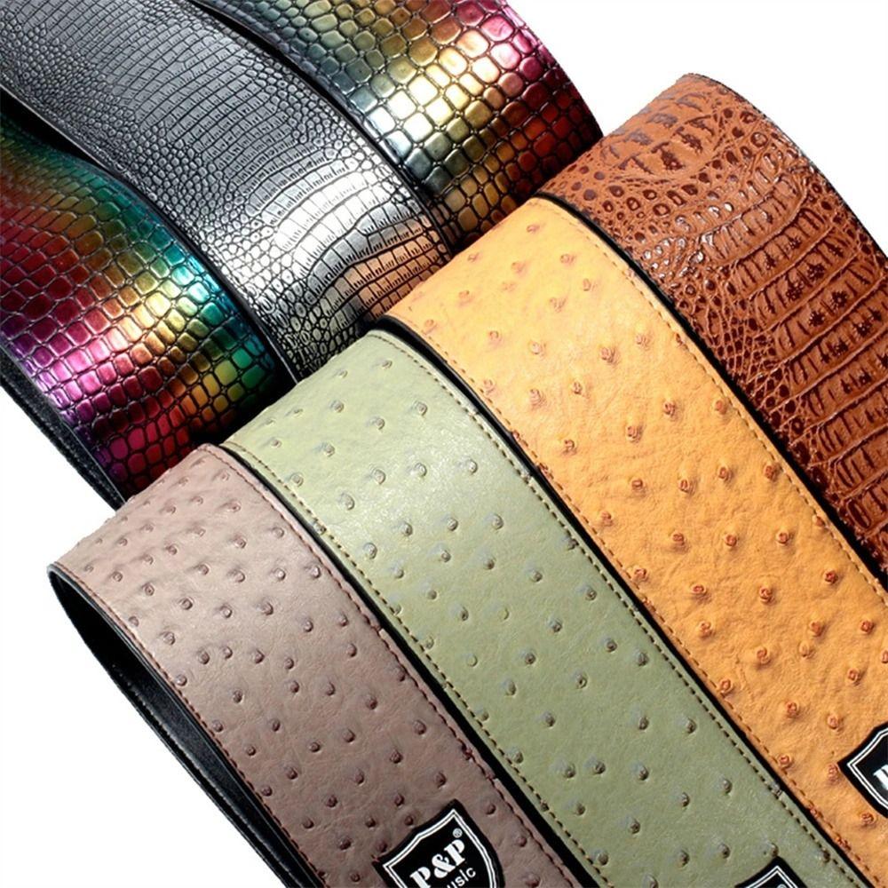 Embossed Guitar Strap Adjustable Bass Guitar Strap Electric Guitar Strap for Folk Guitar