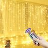 LED Curtain Lights,8 Modes USB Fairy String Lights With Remote,For Wedding Party Patio Gazebo Home Garden Christmas Decoration