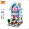 LOZ 1606 City Street Sweet Donuts Dessert Shop Store Architecture Model Mini Blocks Bricks Building Toy for Children Gift No Box