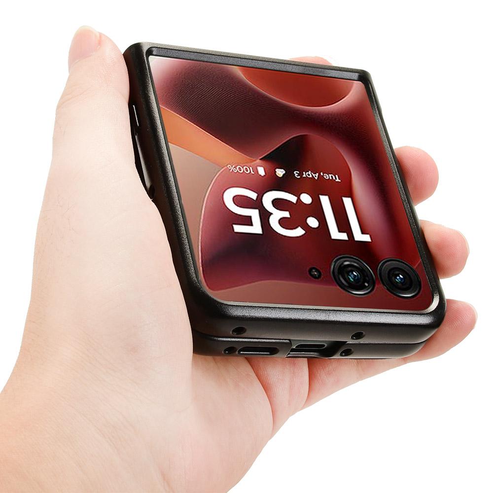Для Motorola Razr 60 Ultra 5G Чехол Текстура углеродного волокна Противоударный PU+PC Чехол для телефона