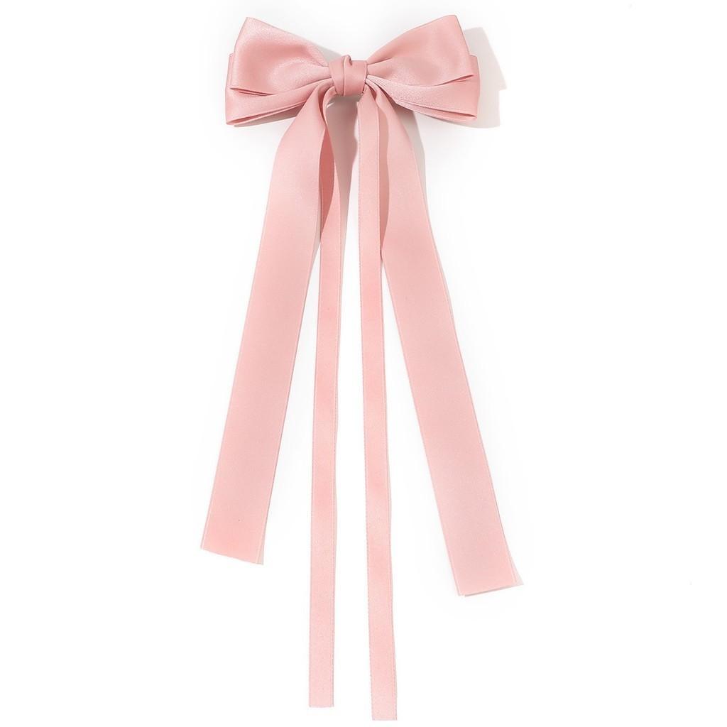 Sweet Girl Bow Streamer, Hairpin Korean Simple And Versatile High-end Hairpin On The Back Of The Head Net Red Hair Accessories