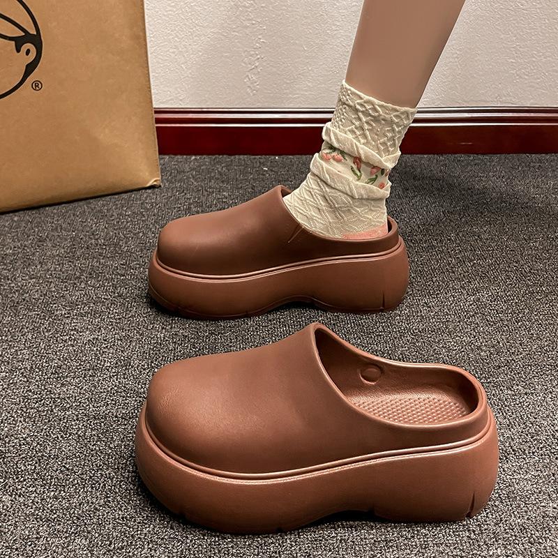 Летние пляжные тапочки из ЭВА с толстой подошвой, женские, на толстой платформе, для дома, семейные, женские, легкие, нескользящие, с толстой подошвой, 2025