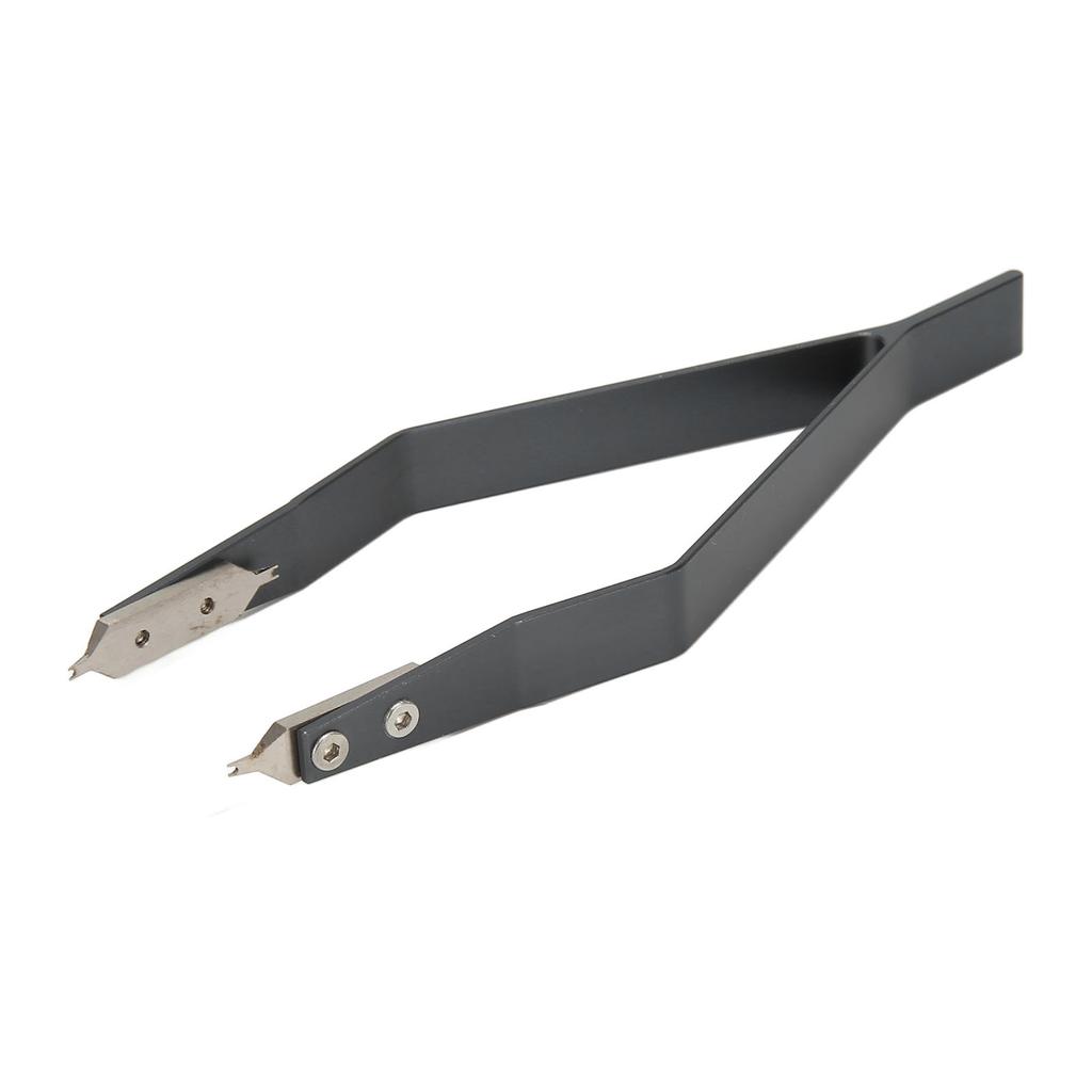 V-образный пинцет из нержавеющей стали серого цвета с пружинным стержнем для часового ремонта