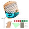 Hluru Kalimba Thumb Piano 21 клавиша Буковое дерево для большого пальца Фортепиано Портативный музыкальный инструмент синий