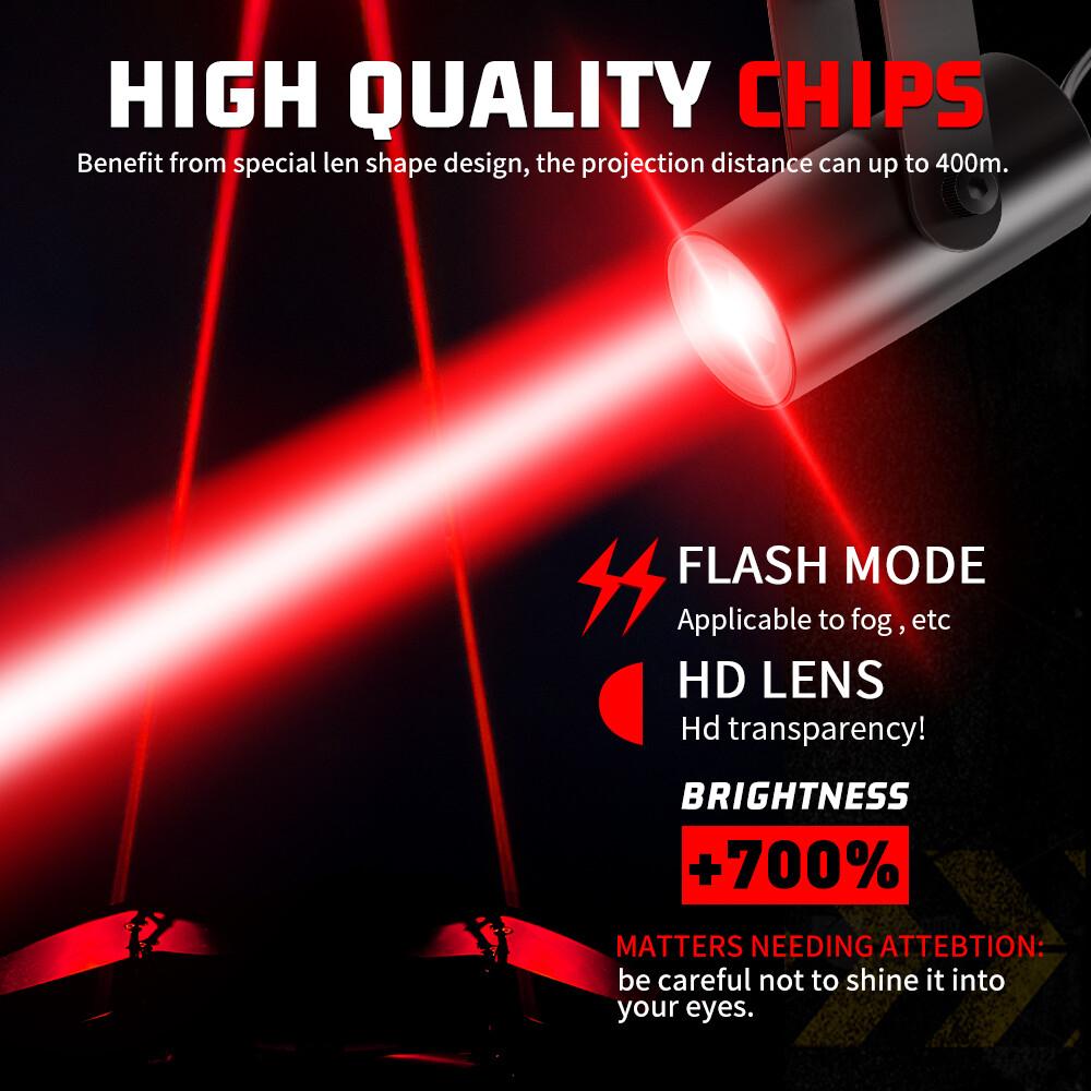 2x Laser Red LED Whip Lights Whipless Antenna Remote For ATV UTV Can Am Polaris