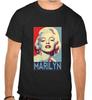 Unisex Tees 100% Cotton Men's Women's MARYN MARLI MONROE BLACK T-SHIRT -1059-