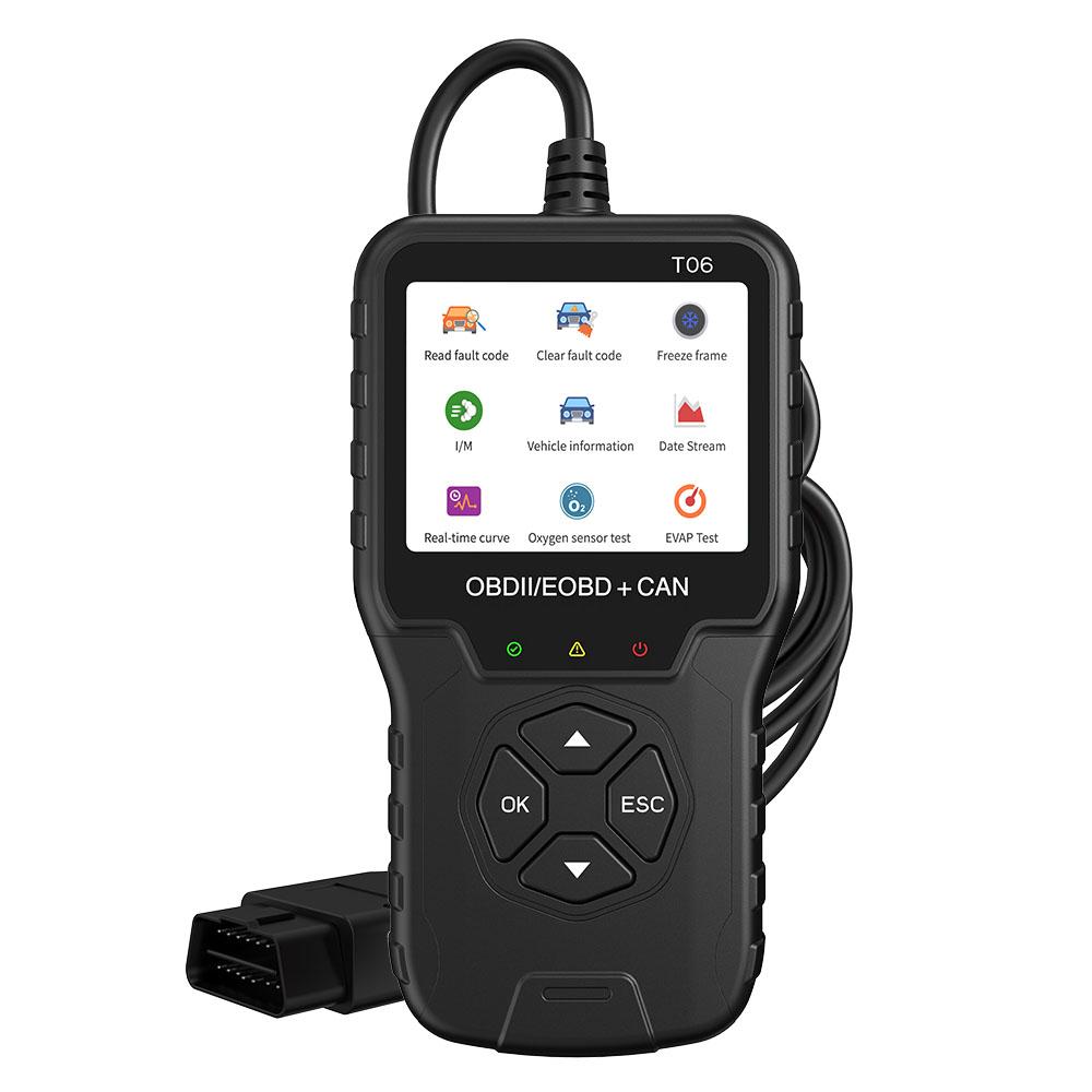 Code Reader OBD2 Scanner Auto Accessories Multi-language Support Check Engine System Car Diagnostic Tool T06 Battery Tester