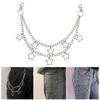 Hip-hop Metal Pants Chain Star Pendant Cool Street Keychain Geometric Bag Chain for Women Men