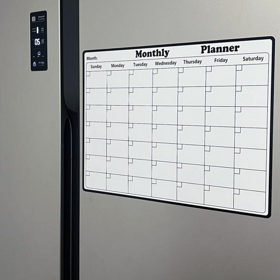 Yousheng Refrigerator Magnetic Dry-Erase Calendar Reusable Monthly Planner Whiteboard Fridge Magnet Home Office Weekly Schedule Planning Board