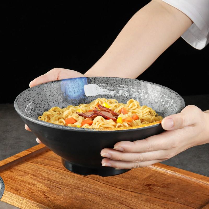 Большие миски для лапши, меламиновая миска для рамена, японский стиль, студенческий пищевой контейнер, кухонная миска для рисового супа, здоровая столовая посуда