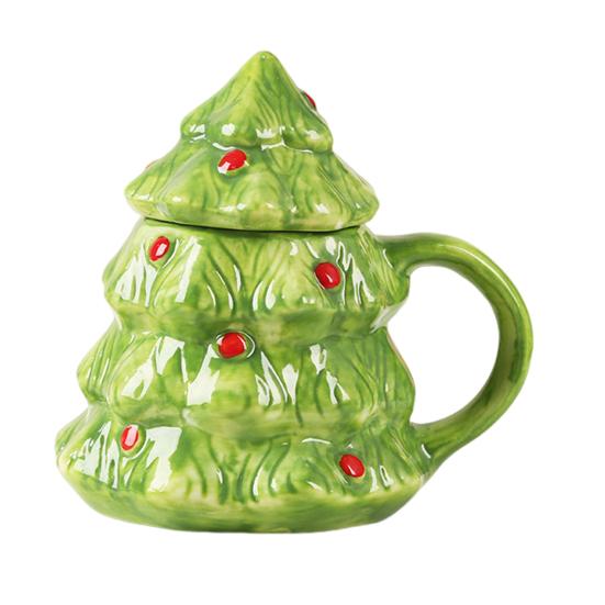 Керамическая чашка для молока, милая новогодняя елка на Хэллоуин, многоразовая кружка для напитков, многофункциональная, для кофе и чая, горячая