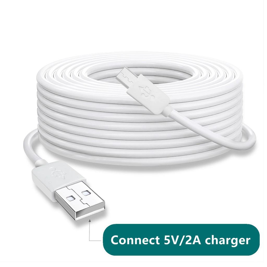 Прочный USB-Micro USB кабель для зарядки, кабель питания для камеры видеонаблюдения, прочный и простой в использовании, только для зарядки