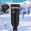 Winter Outdoor Faucet Cover Waterproof Oxford Cloth Reflective Garden Lawn Hose Bib Hydrant Pipe Faucet Freeze Protection Black Insulation Cover