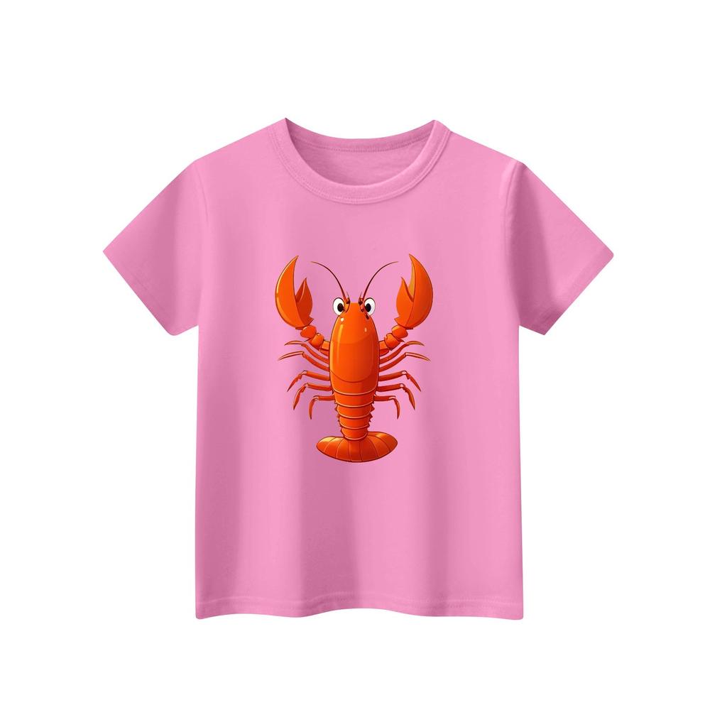 Детская футболка с коротким рукавом и принтом животных, повседневный топ