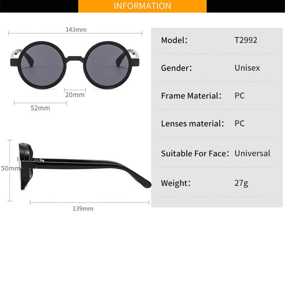 Оранжевые ретро солнцезащитные очки рок-н-ролл круглые хип-хоп очки панк солнцезащитные очки женские очки паровые очки