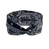 Retro Wide Brimmed Cross Headband with Amoeboid Print Headband Sporty Casual Elastic Quick Drying Headband