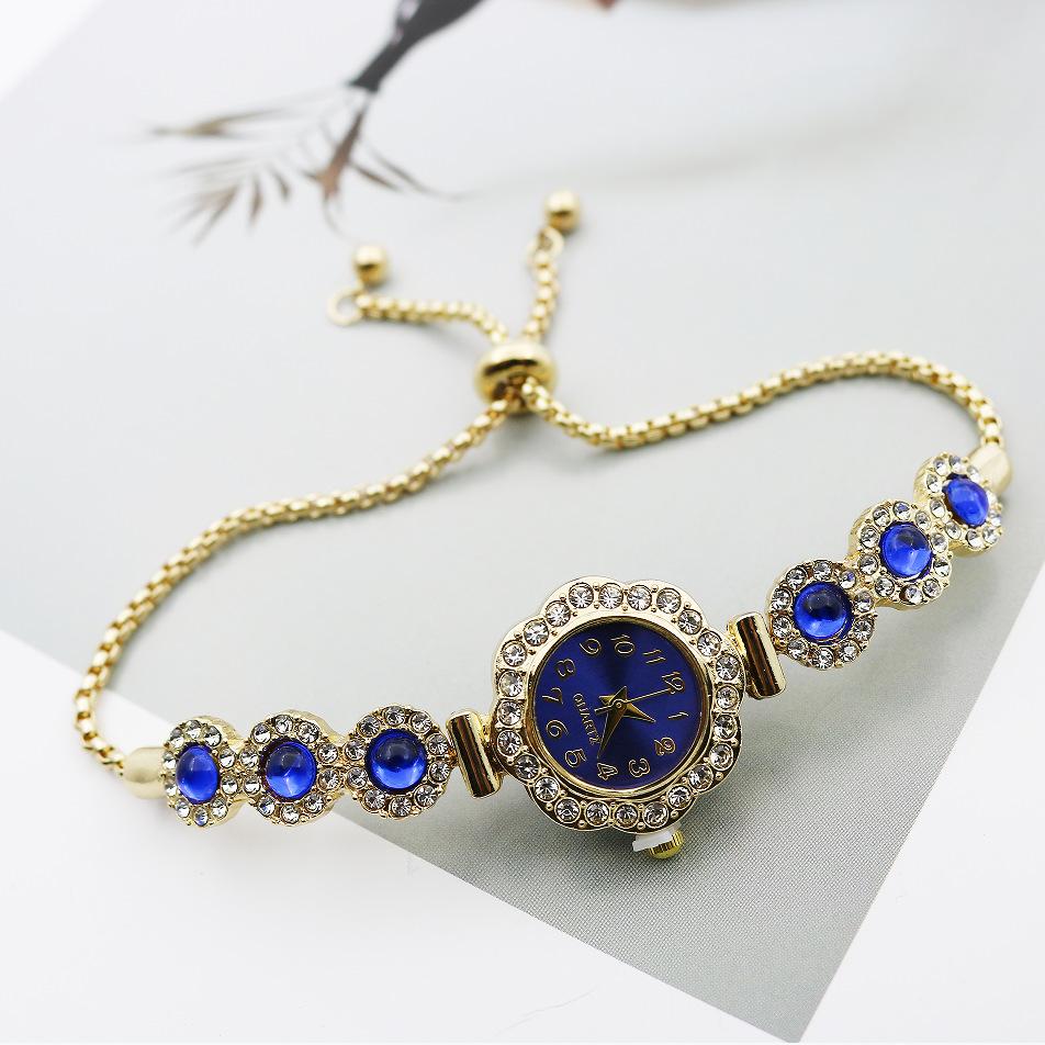 Женские часы Браслет из халцедона Часы на шнурке Свободная регулировка Легкая роскошь Темперамент Мода Кварцевые часы