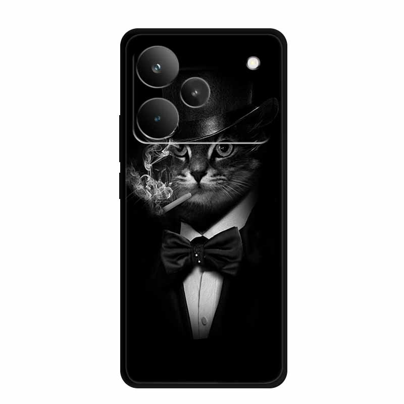 Чехол для Realme P4 Pro 5G P4Pro Мягкий ТПУ Силиконовая Задняя Крышка Для Realme P4 Pro Животные 6.8" Расписанный Волк Лев Чехол-Мешок