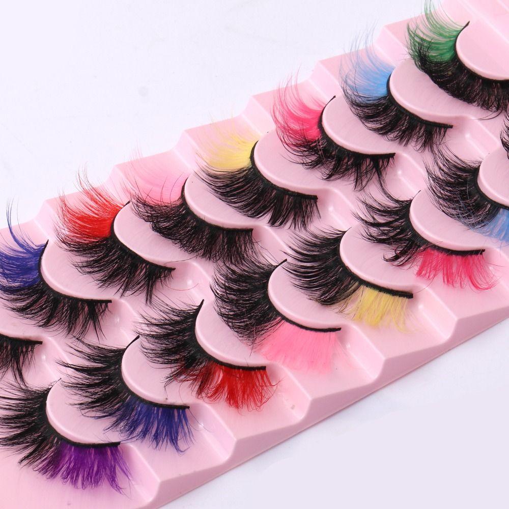 Reusable Faux Eyelashes 8-Pair Set Individual Lashes Curled False Eyelashes  Performance