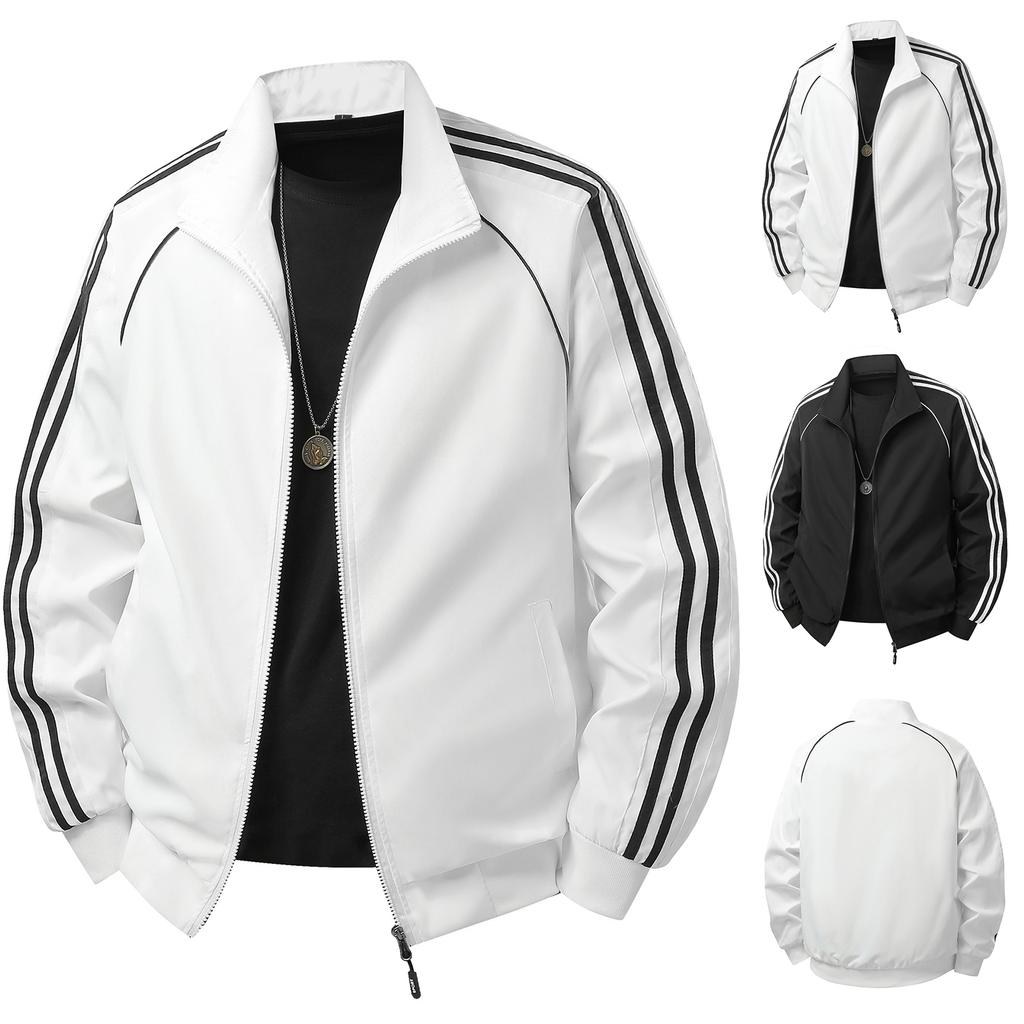 Men's Casual Stand-up Collar Color-blocked Men's Casual Jacket Baseball Jacket