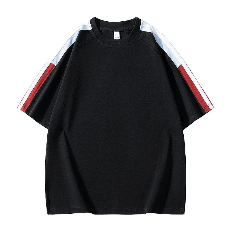 Men's Short Sleeve T-Shirt Summer Ice Boys Hong Kong Style Half Sleeve T-Shirt Casual Sports Top Fashion Loose Fit Daily T-shirt