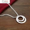 Fine Noble Circle Pendant 925 Stamped Silver Necklaces for Women Classic Fashion Charms Jewelry Party Wedding Christmas Gifts