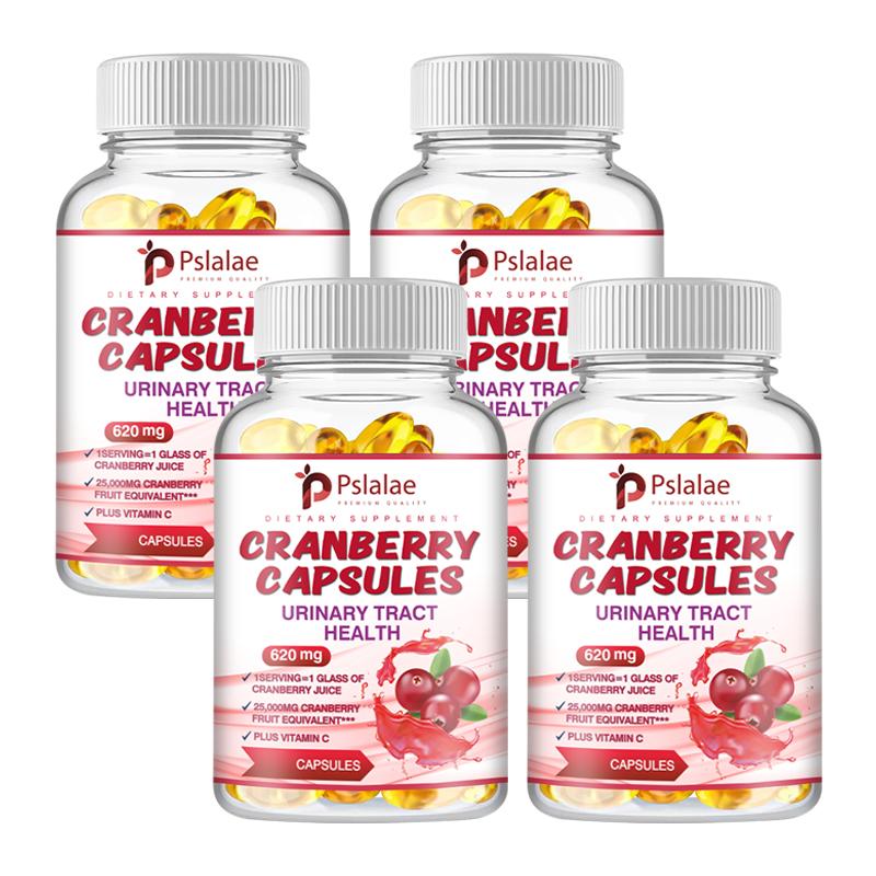Pslalae - 600mg Cranberry Capsules - Vitamin C - Urinary Health