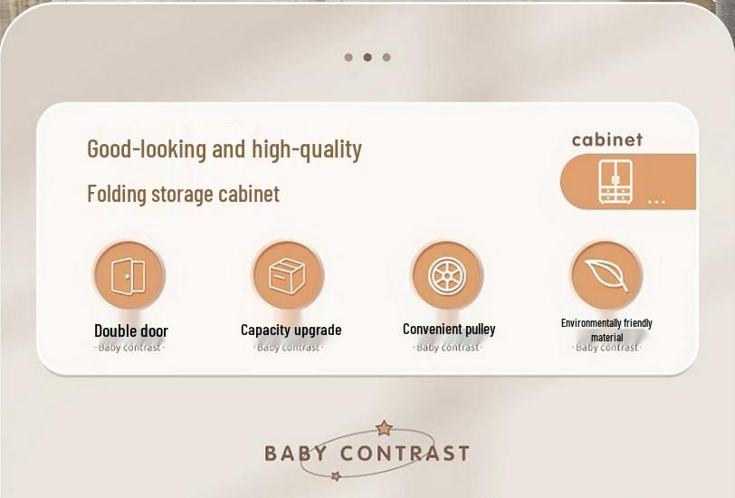 No-Installation Child's Wardrobe: Durable, Multi-Layer Folding Storage Cabinet