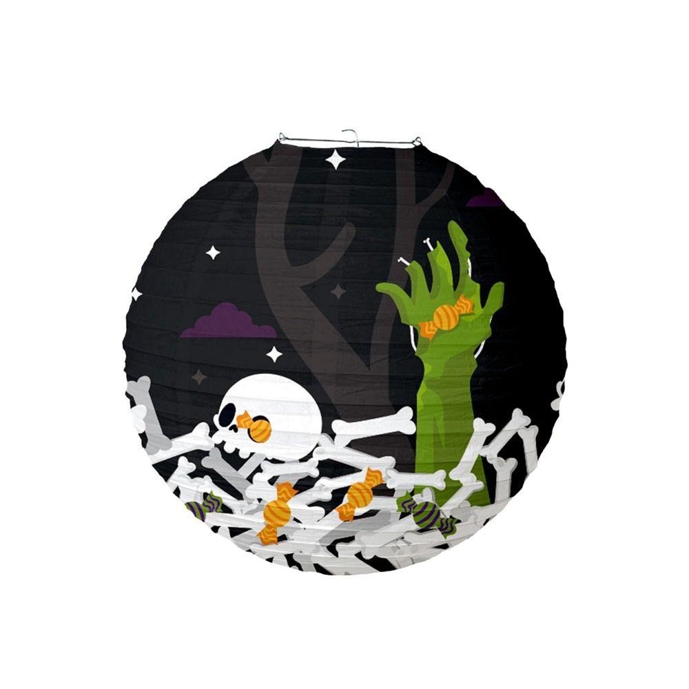 Паук Летучая мышь Скелет Тыква Бумажный шар Бумажный подвесной фонарь Хэллоуин Бумажные фонарики Хэллоуин