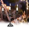 Metal Antique Metal Candle Holder Black Classic Indoor Ornament  Hotel Indoor Layout