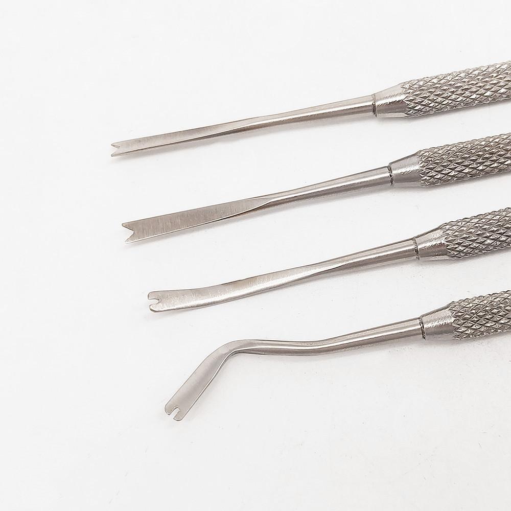 Стоматологический ортодонтический двусторонний лигатурный директор, изогнутый скейлер, тонкий узкий стоматологический инструмент, инструмент