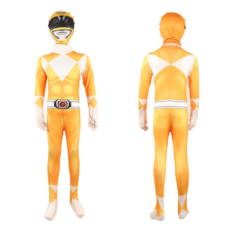 Power Rangers T-Rex White Tiger Ranger Cosplay Jumpsuit, Kids Halloween Costume