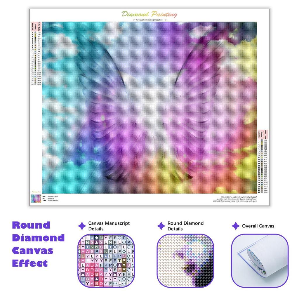 Полный круглый алмаз картина бабочка вышивка крестиком Алмазная вышивка животные стразы фотографии ремесленные изделия 30x40 см/12x16 дюймов