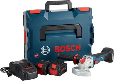 Чехол для аккумуляторной дисковой шлифовальной машины BOSCH 18 В X-LOCK (1 8.0 Ач, зарядное устройство, в комплекте) GWX18V-10SC5