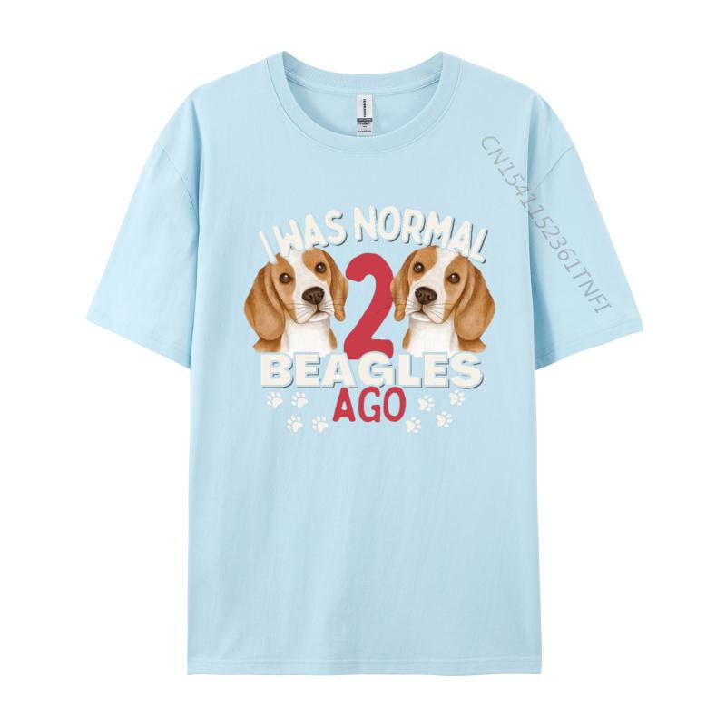 I Was Normal Two Beagles Ago Tshirt Graphic Printed Tshirt Print T Shirt For Men Funny Dog Premium Tshirt
