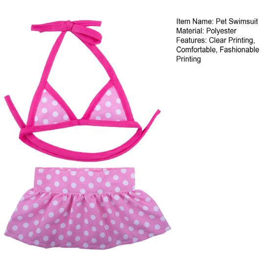 Yousheng 1 комплект, купальник для домашних животных, застежка на ленту, удобный прозрачный принт, летнее бикини для домашних животных, пляжный купальник для собак, пляжный купальник для домашних животных, пляжная вечеринка