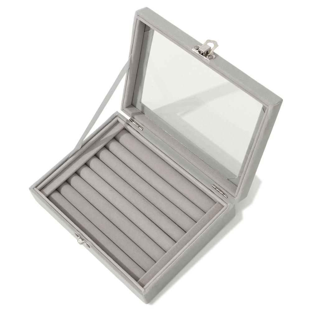 Прочный держатель для сережек, подставка для колец, коробка для хранения, бархатная шкатулка для колец, органайзер для ювелирных изделий