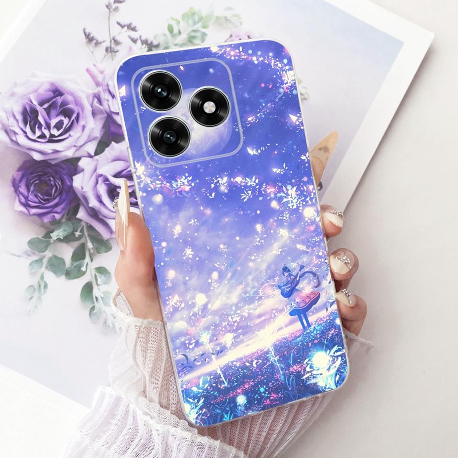 For Honor X5C Plus Case NLA-LX1 Stylish Butterfly Painted Cover Clear Silicone Phone Case For Honor X5C HonorX5C Plus Soft Shell