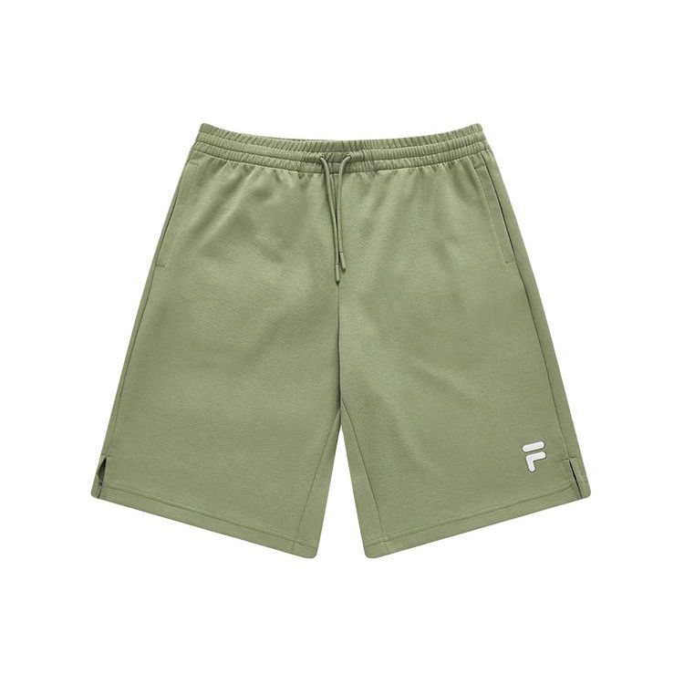 Fila Fusion FOB Печатный логотип Вязаные прямые повседневные шорты Унисекс шорты Роскошный-Зеленый T11U423603F-GN