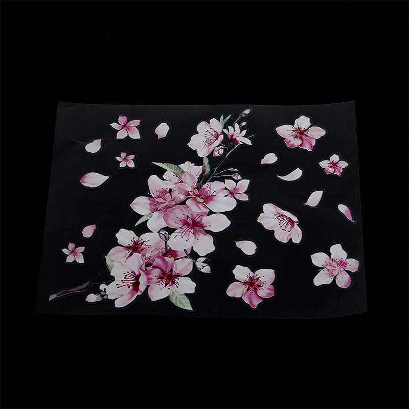 1Pcs Cherry Blossom Floral Car Stickers Love Pink Auto Vinyl Deca Bumperl Window Ipad