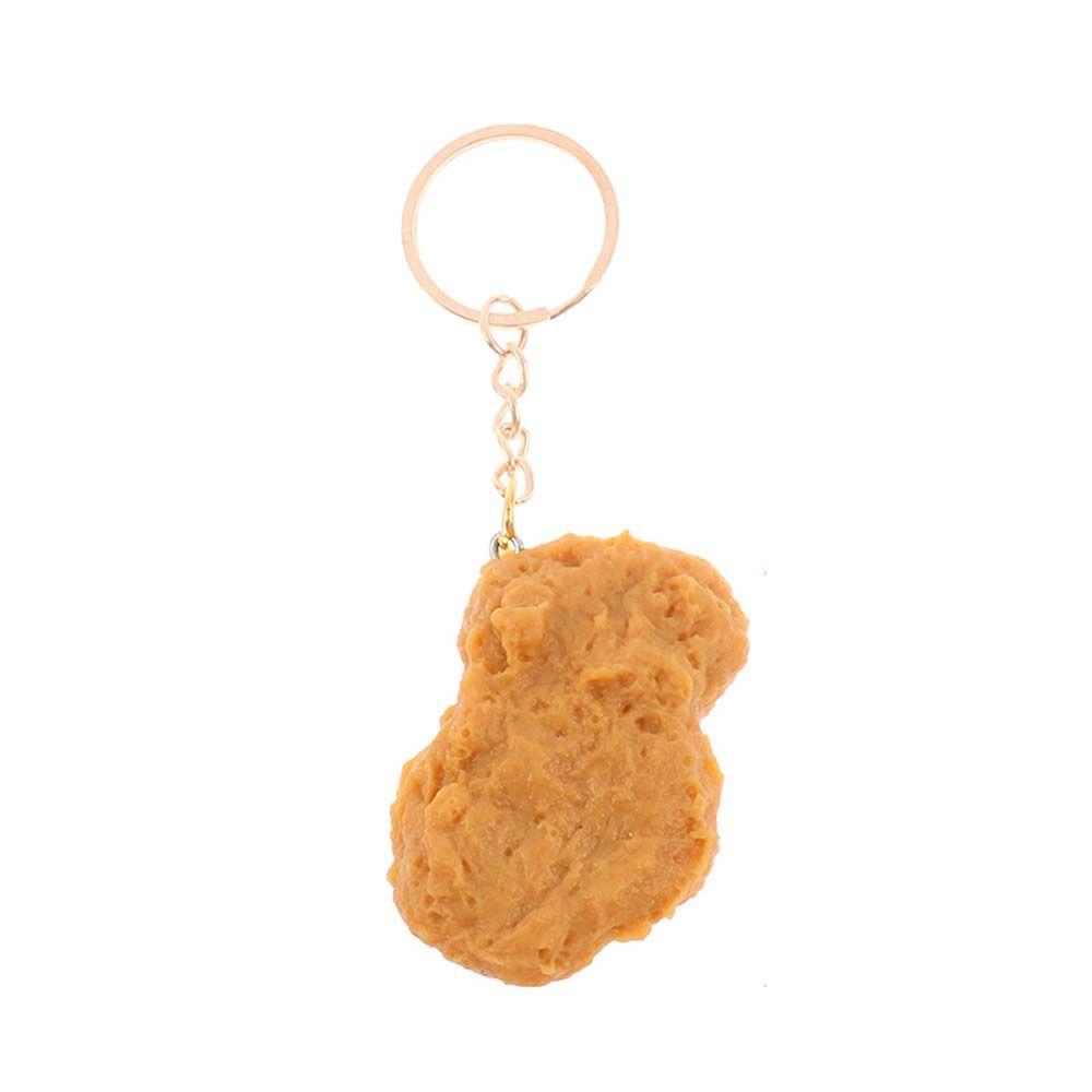 French Fries Fried Chicken Around Key Rings Food Pendant Key Chains Imitation Food Keychains