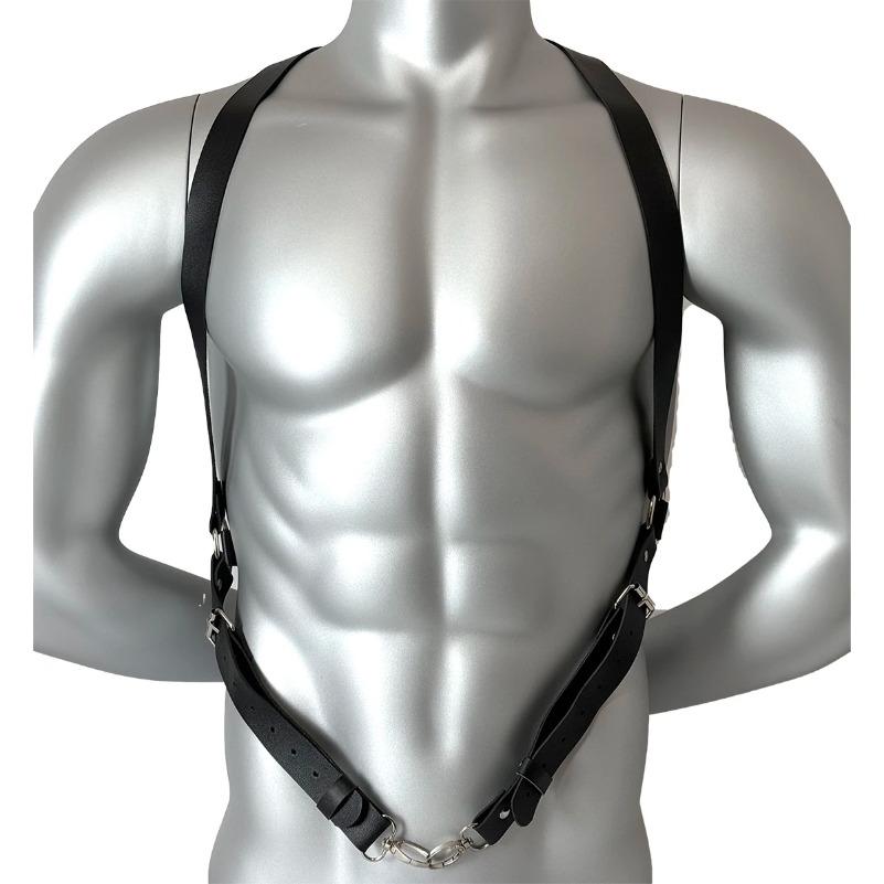 Fashion Sexy Harness Pu Leather Bondage Lingerie Adjustable Chest Belt Bdsm Gay Sex Exotic Accessories Fetish Clothing for Men