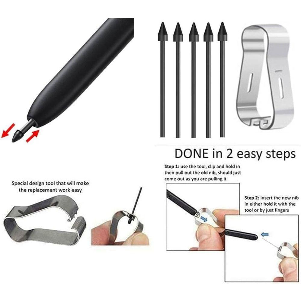 Silent Pen Tips Replacement for Samsung Galaxy Tab S22 S23 S9 S8 S7 S6 Note10/20 Ultra Tablet