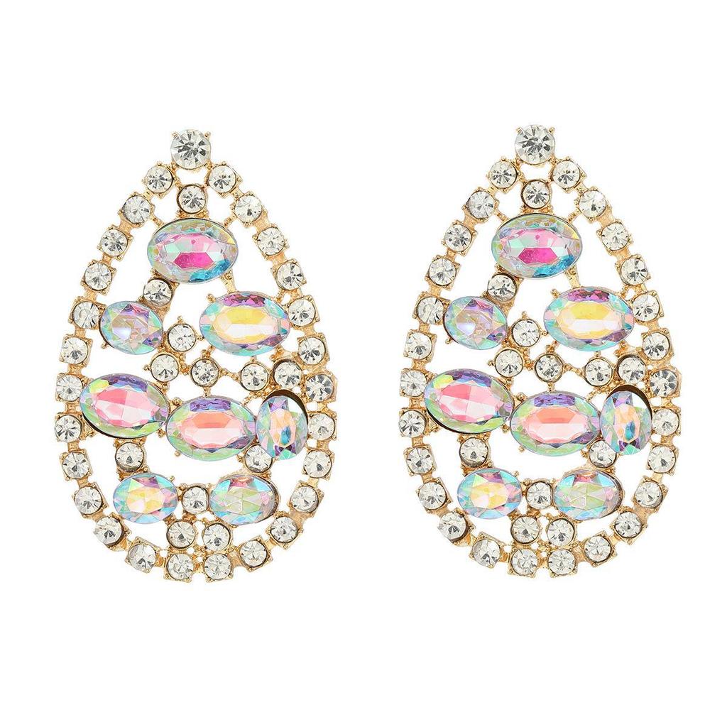 Teardrop Rhinestone Diamond Earrings for Women - Elegant Party Accessories